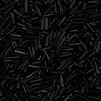 Miyuki 6mm Bugle Bead Opaque Black 5-inch Tube (401)