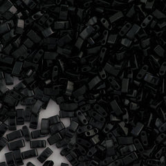 Miyuki Half Tila Seed Bead Opaque Black 7.5g Tube (401)