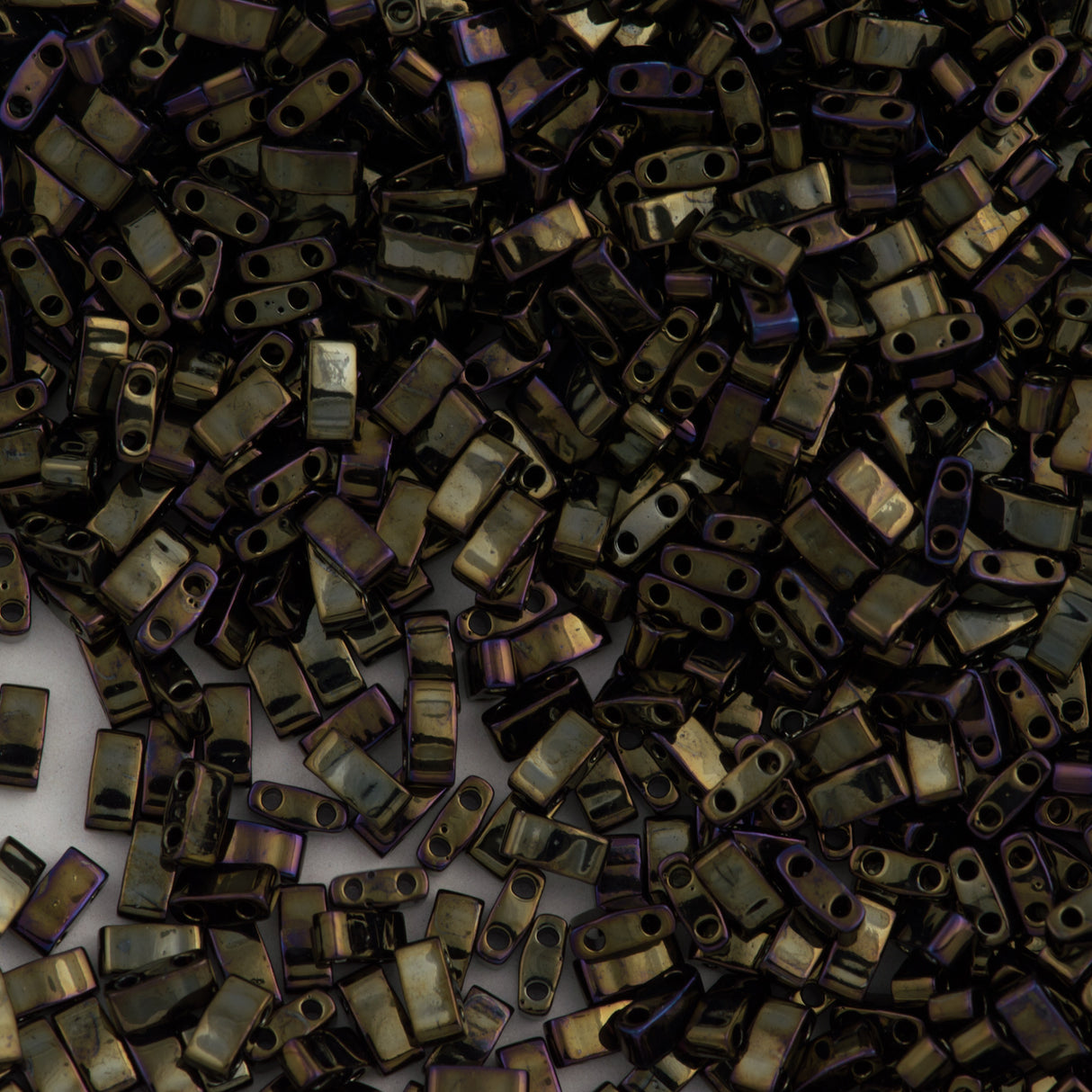 Miyuki Half Tila Seed Bead Metallic Brown Iris 7.5g Tube (458)