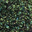 Miyuki Half Tila Seed Bead Metallic Green Iris 7.5g Tube (468)