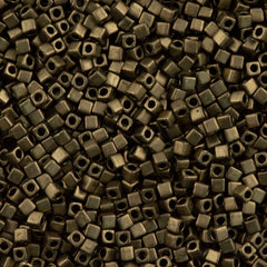 Miyuki 1.8mm Cube Seed Bead Metallic Matte Bronze 8g Tube (2006)