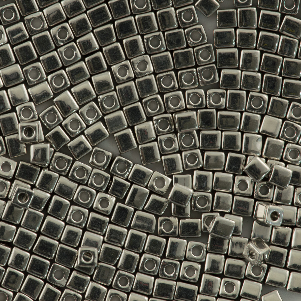 Miyuki 3mm Cube Seed Bead Palladium Plated 5g (194)