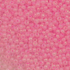 50g Czech Seed Bead 10/0 Ceylon Pink AB (57573)