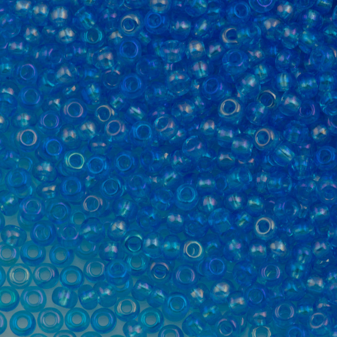 Czech Seed Bead 10/0 Transparent Aqua AB 15g (61010)