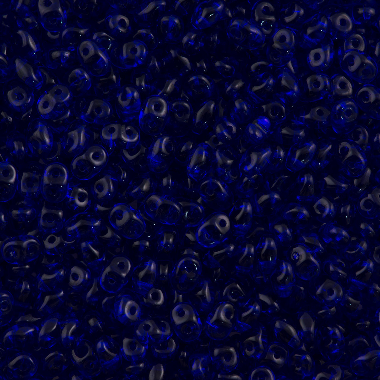 Super Duo 2x5mm Two Hole Beads Cobalt 22g Tube (30090)