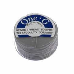 Toho One-G Nylon Light Grey Thread 50 yard bobbin