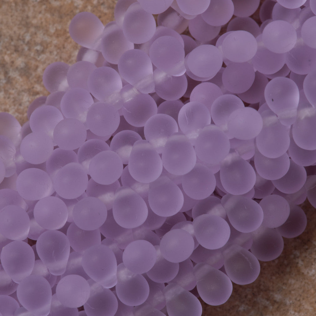 90 Czech 6x4mm Tear Drop Matte Alexandrite Beads (20210M)