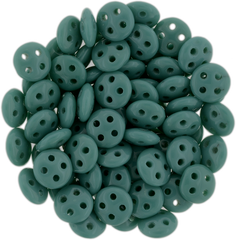 CzechMates 6mm Four Hole QuadraLentil Dark Turquoise Beads 15g (63150)