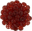 CzechMates 6mm Four Hole QuadraLentil Siam Ruby Beads 15g (90080)