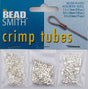 BeadSmith Assorted Size Silver Plated Pack Crimp Tube Beads