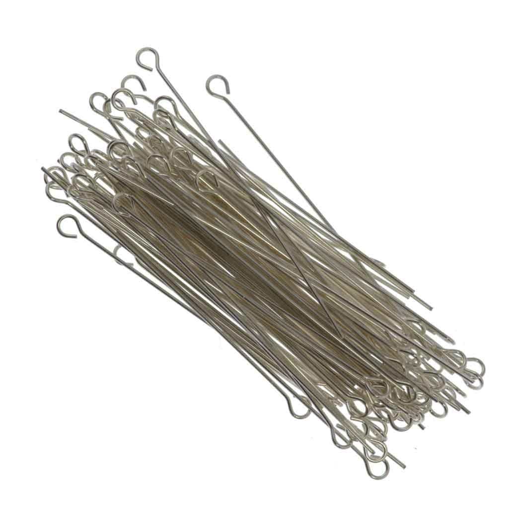 Eyepin 1.5 inch Sterling Silver 24ga 100pcs