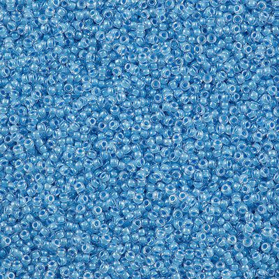 Miyuki Round Seed Bead 15/0 Inside Color Lined Faded Denim 2-inch Tube (221)