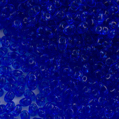 Super Duo 2x5mm Two Hole Beads Sapphire 22g Tube (30060)