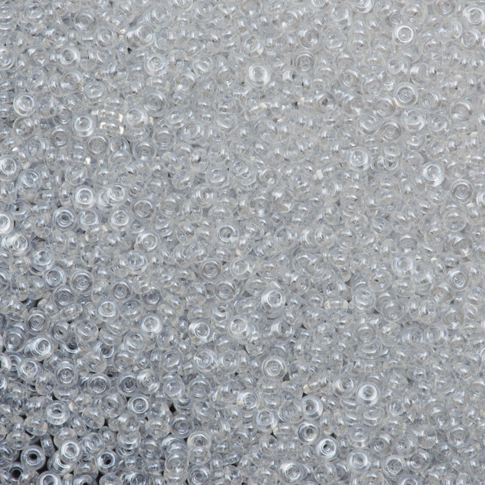 Toho Demi Round 8/0 Transparent Crystal Luster 8g Tube (101)