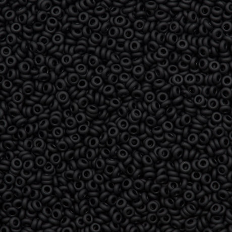 Toho Demi Round 8/0 Opaque Matte Black 8g Tube (49F)