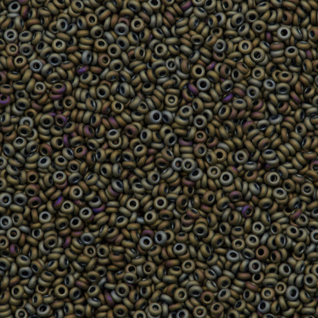 Toho Demi Round 8/0 Opaque Matte Olive Iris 8g Tube (614)