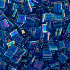 Miyuki Tila Seed Bead Transparent Capri Blue AB 7g Tube (291)