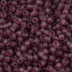 50g Toho Round Seed Beads 6/0 Transparent Matte Medium Amethyst (6BF)