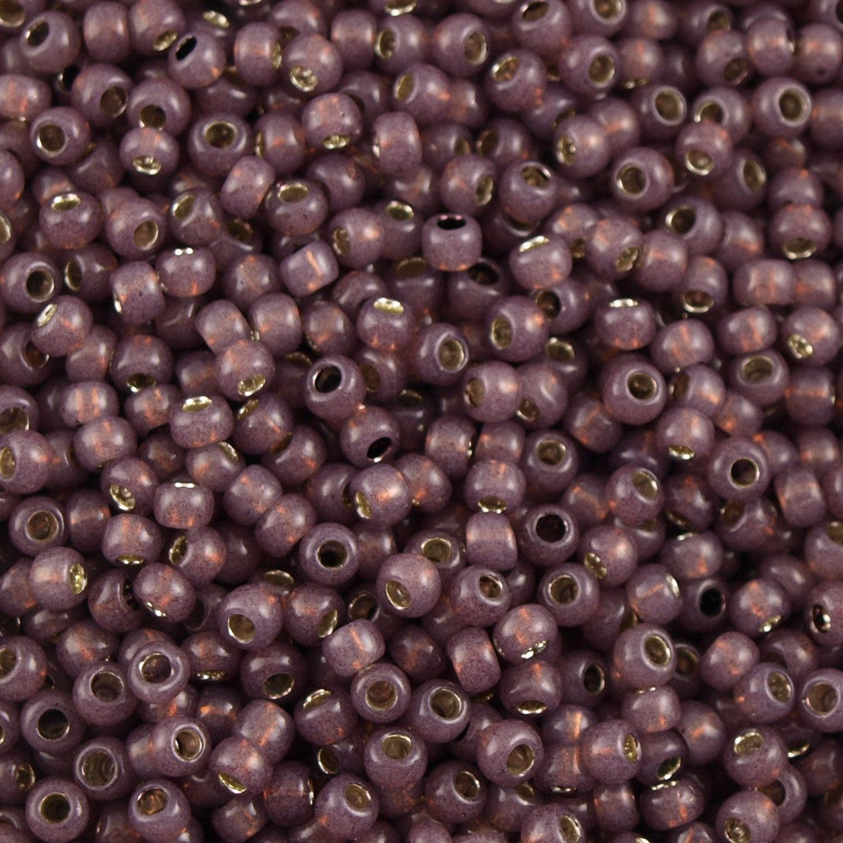 50g toho Round Seed Bead 8/0 Silver Lined Milky Nutmeg (2114)