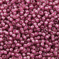 50g Toho Round Seed Bead 8/0 Pink Inside Color Lined Light Amethyst (959)