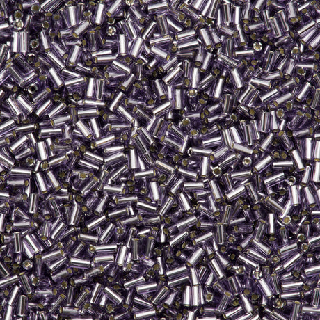 Toho 3mm Bugle Silver Lined Amethyst 15g (39)