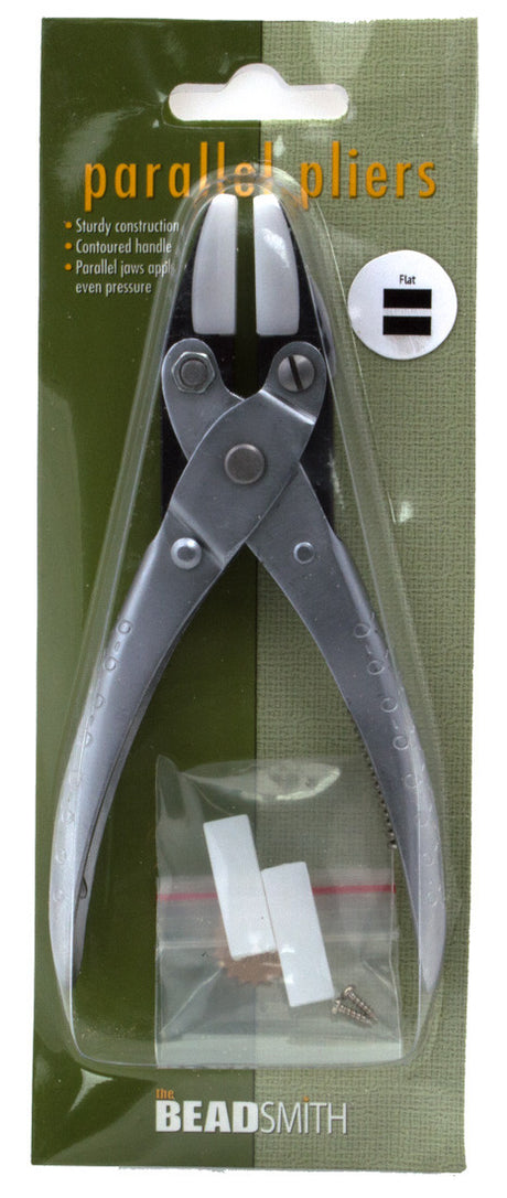 Nylon Jaw Flat Nose Parallel Pliers with Spring