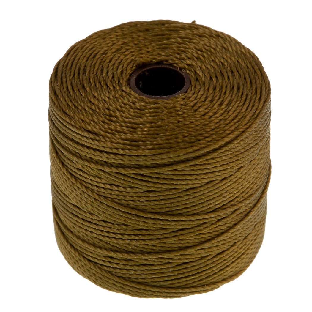 Antique Gold S-Lon Bead Cord 77 Yard Spool .5mm TEX 210