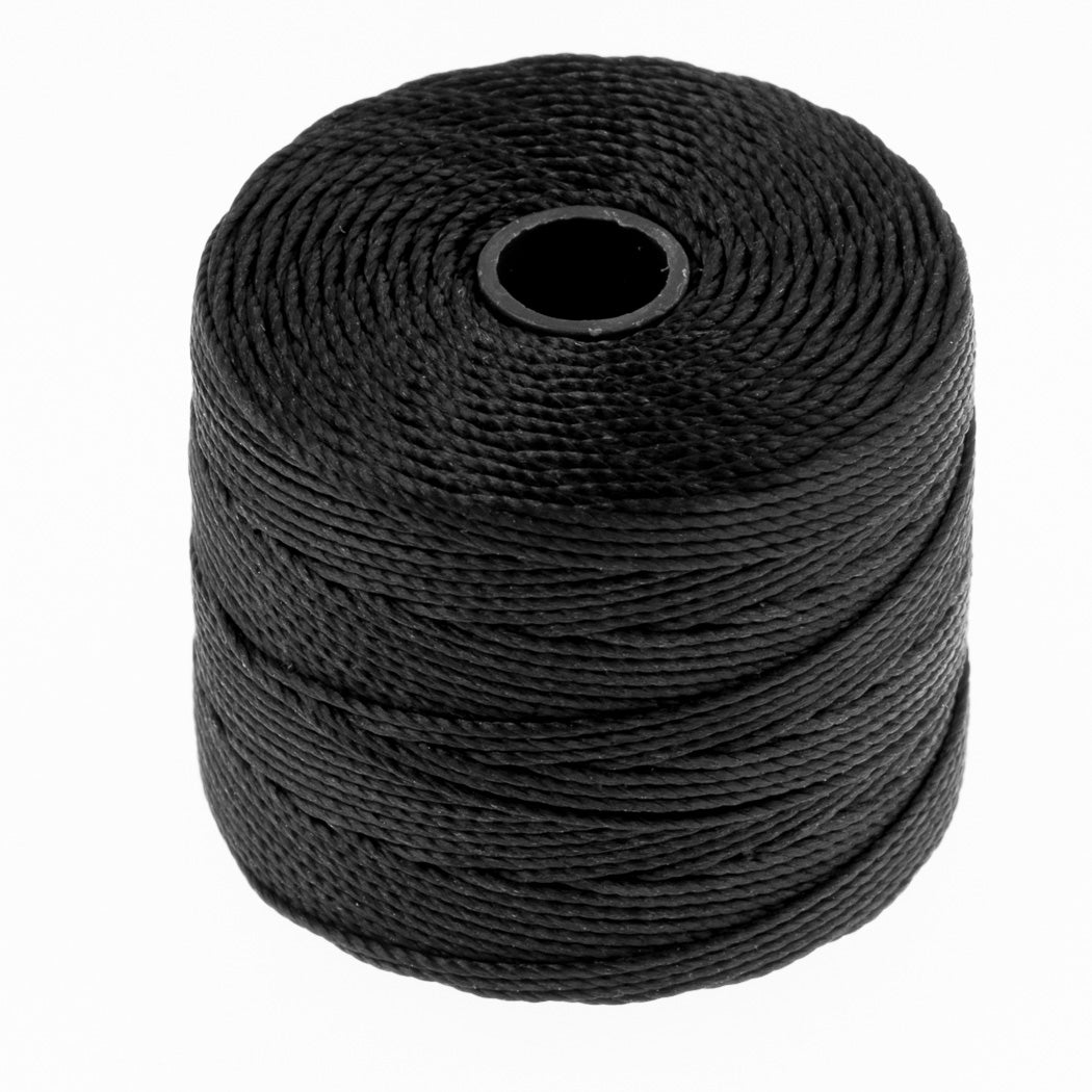 Black S-Lon Bead Cord 77 Yard Spool .5mm TEX 210