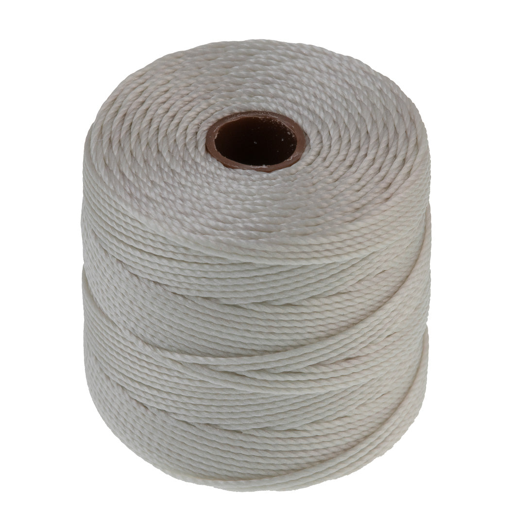 Cream S-Lon Bead Cord 77 Yard Spool .5mm TEX 210