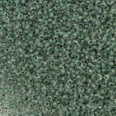 50g Czech Seed Bead 10/0 Terra Color Lined Sage (38359)
