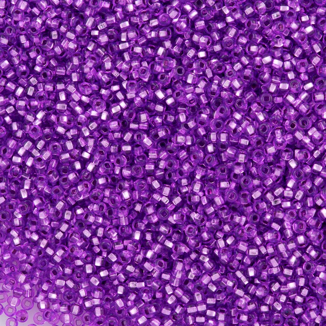 Czech Seed Bead 10/0 Silver Lined Dyed Mauve (18228)
