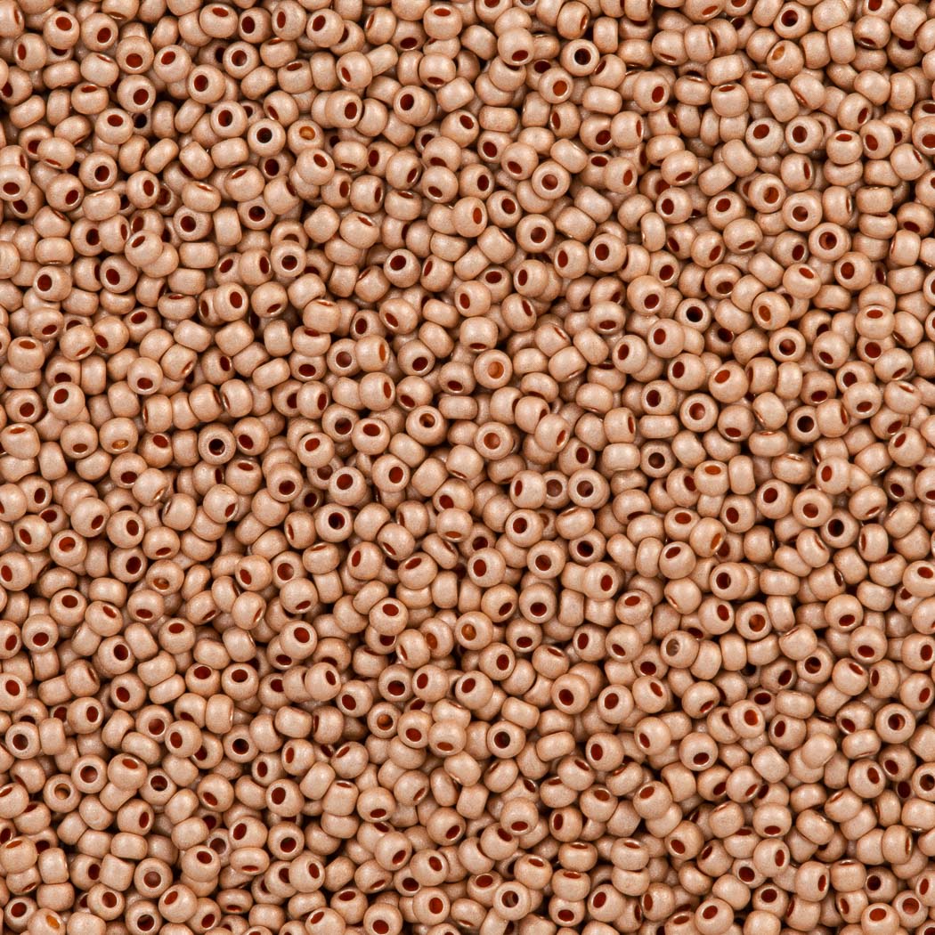 Czech Seed Bead 10/0 Metallic Beige Matte Terra (18589M)