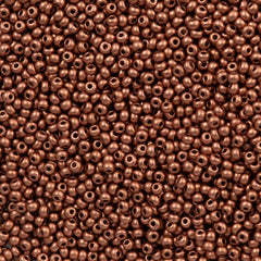 50g Czech Seed Bead 10/0 Metallic Dyed Copper (01770)