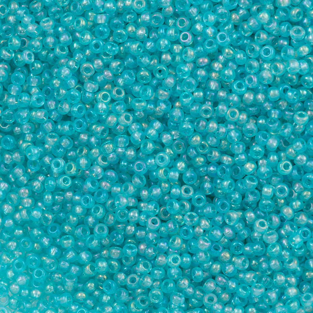 Czech Seed Bead 10/0 Transparent Teal AB (41000)