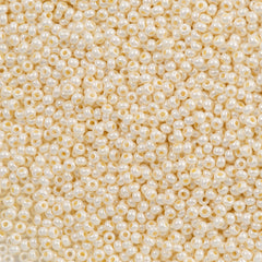 50g Czech Seed Bead 10/0 Opaque Pearl Eggshell (46113)