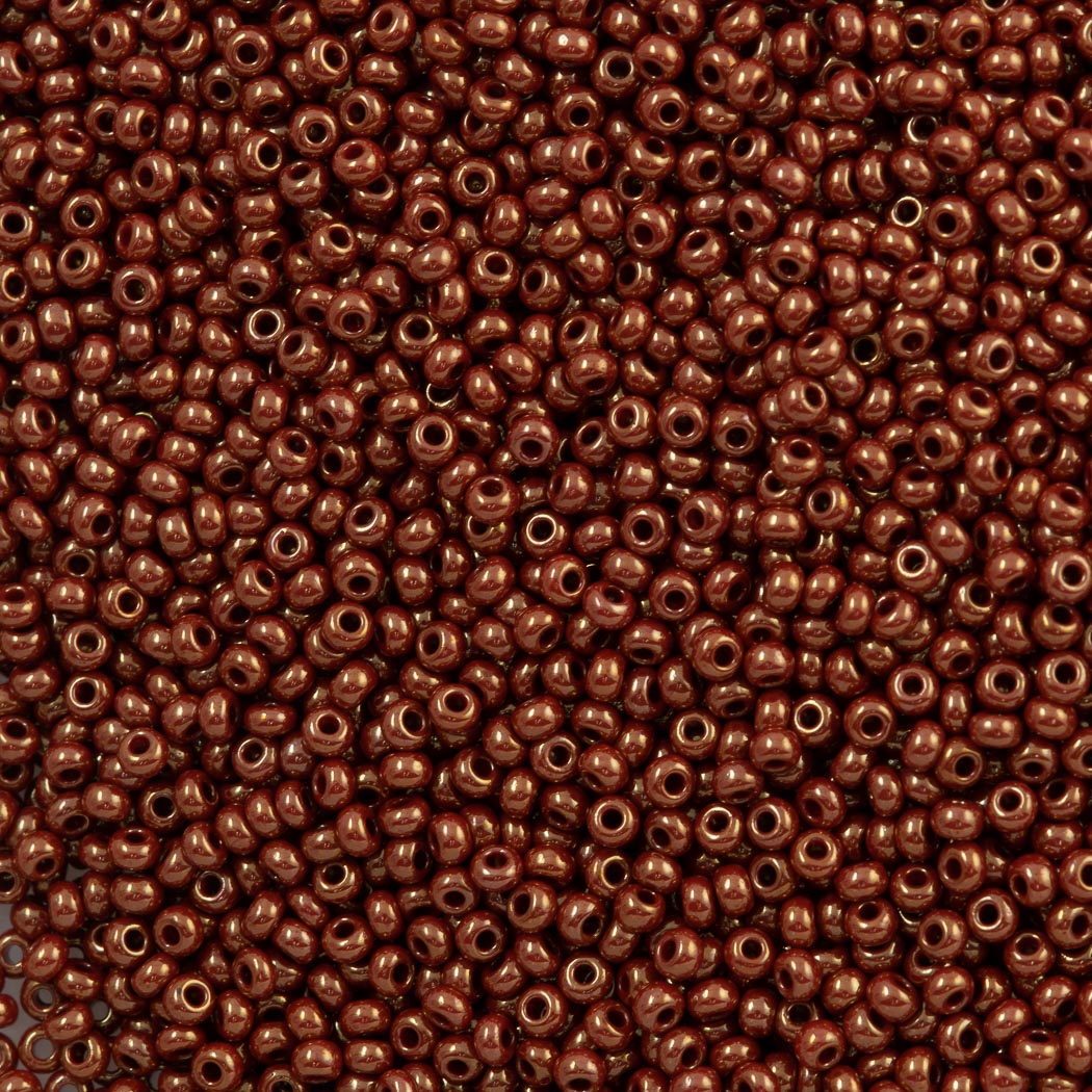 Czech Seed Bead 10/0 Opaque Light Brown Luster (93199)