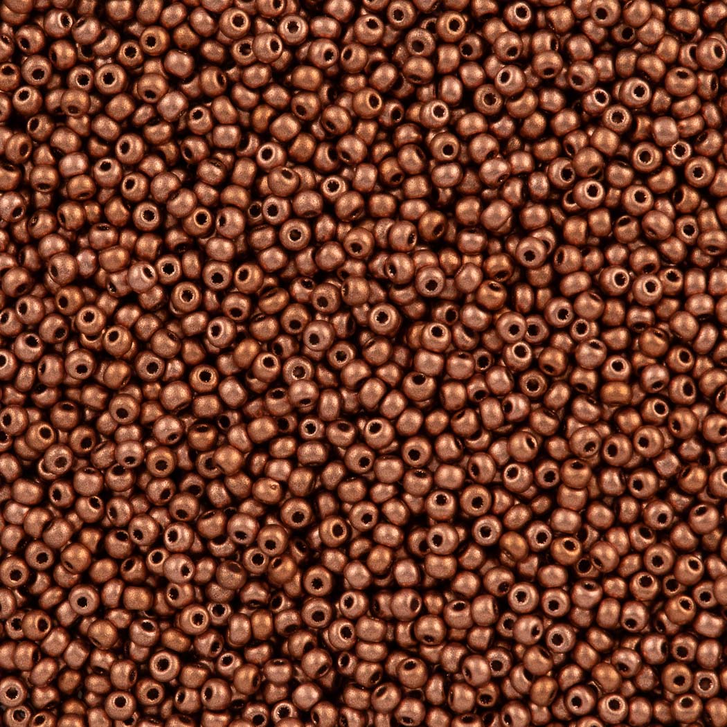 Czech Seed Bead 11/0 Metallic Dyed Copper 50g (01770)