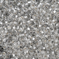 Czech Seed Bead 11/0 Crystal Silver Lined 2-inch Tube (78102)