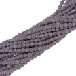 100 Czech Fire Polished 4mm Round Bead Lavender Coral (24010)