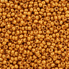 Czech Seed Bead 6/0 Metallic Gold 2-inch Tube (18389)