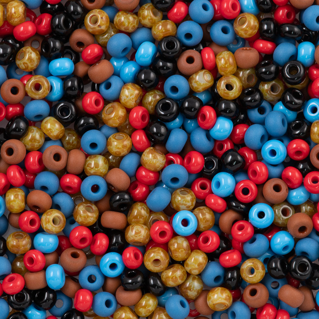 Czech Seed Bead 6/0 Mix Heavy Metals 2-inch Tube (MIX23)