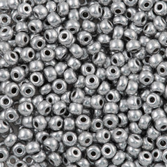 Czech Seed Bead 6/0 Bright Silver 2-inch Tube (01700)