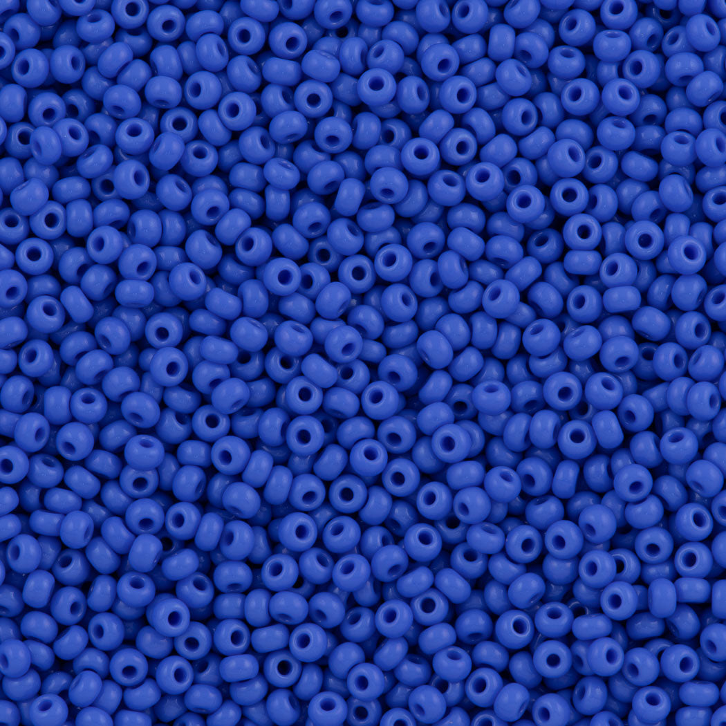 Czech Seed Bead 8/0 Opaque Medium Blue 2-inch Tube (33040)