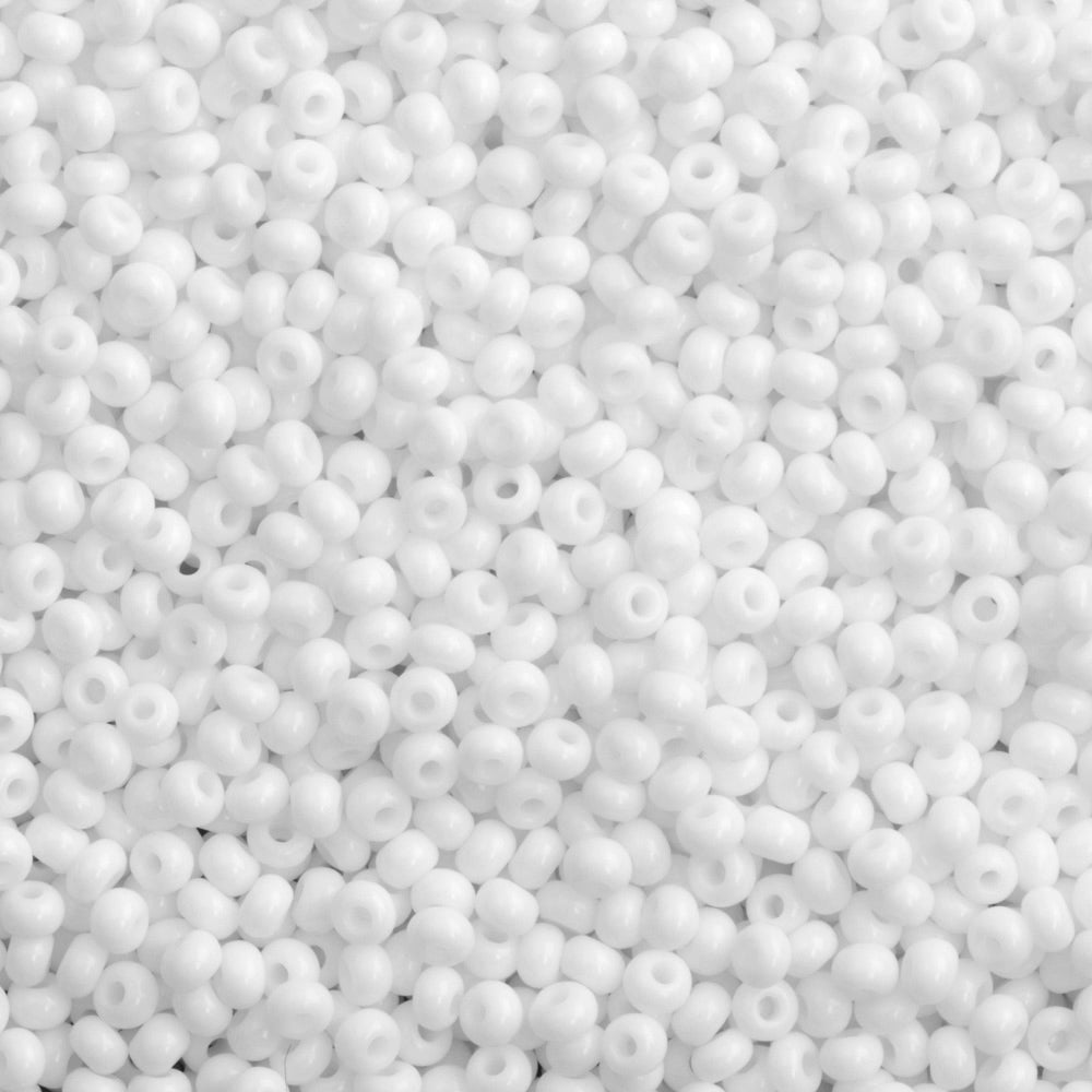 Czech Seed Bead 8/0 Opaque Chalk 2-inch Tube (03050)