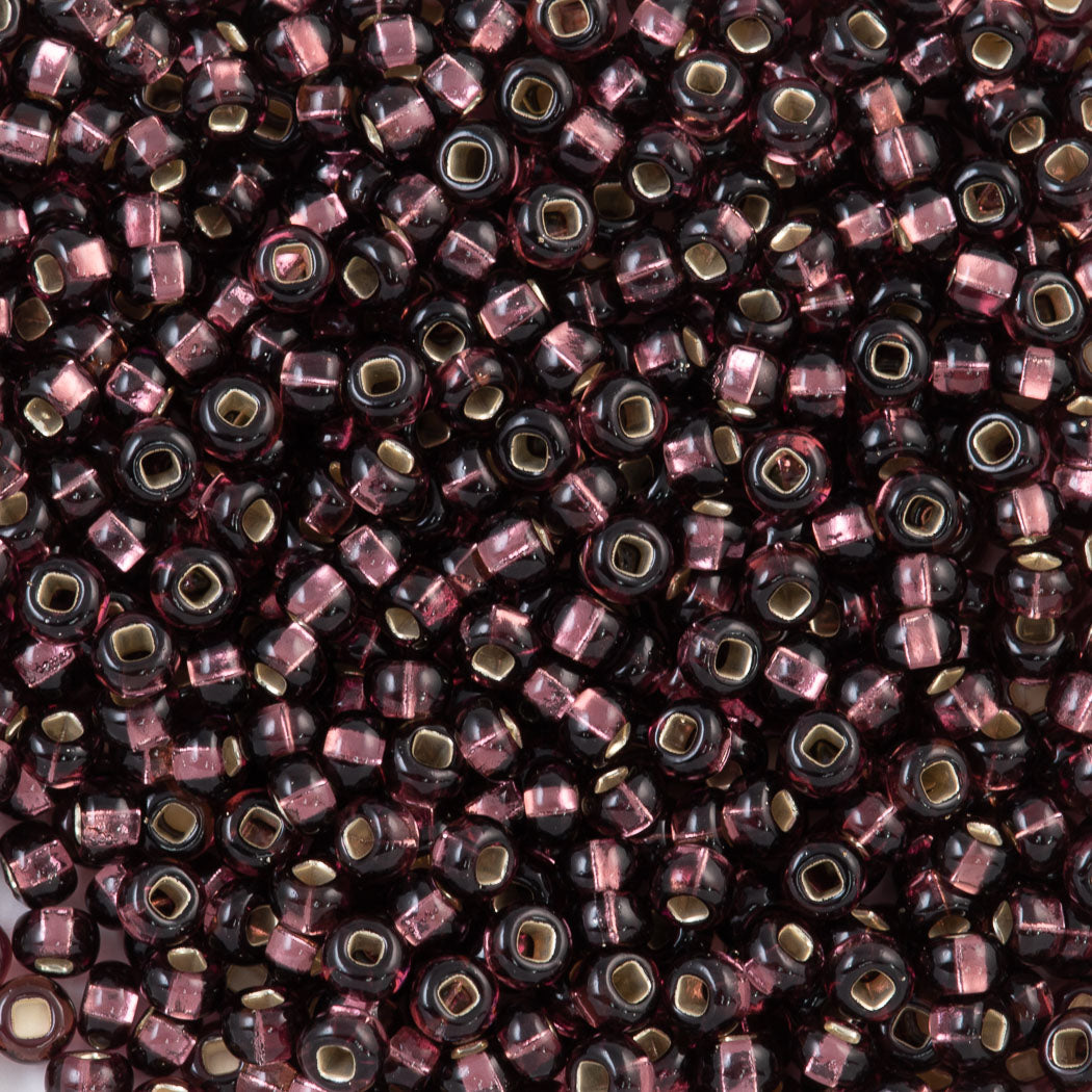 Czech Seed Bead 8/0 Light Amethyst Silver Lined 2-inch Tube (27010)