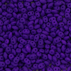 MiniDuo 2x4mm Two Hole Beads Neon Electric Purple 8g Tube (25145)