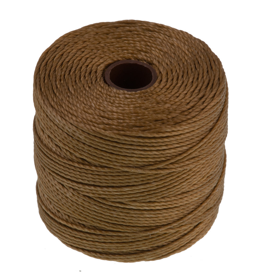 Dark Tan S-Lon Bead Cord 77 Yard Spool .5mm TEX 210