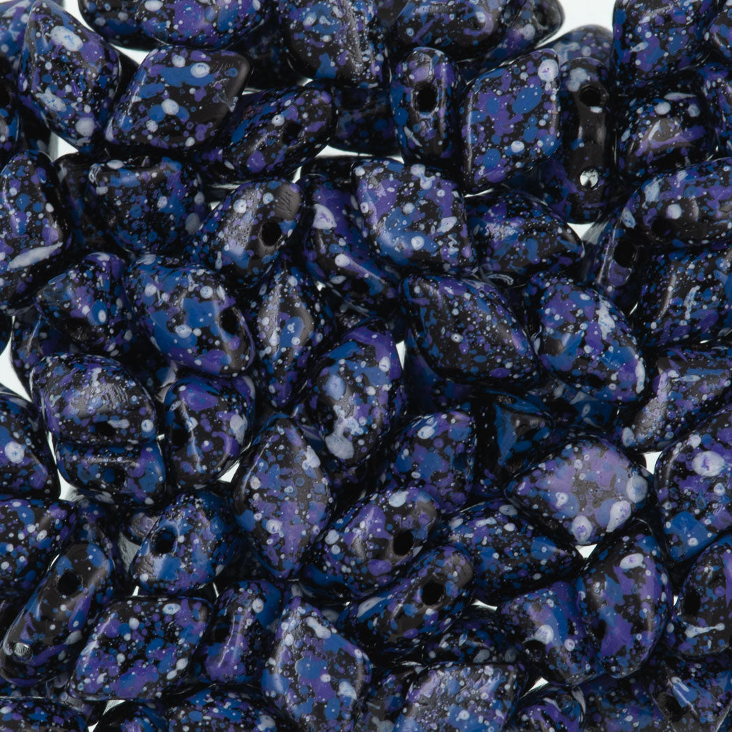 Gemduo 8X5mm Jet & Indigo Confetti 2-Inch Tube (24406)