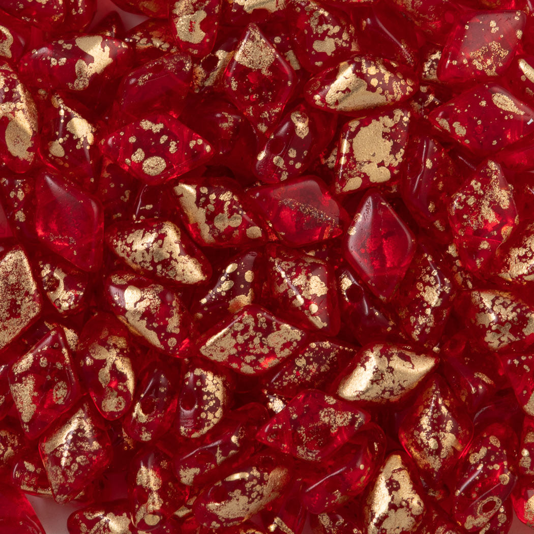 Gemduo 8X5mm Gold Splash Ruby 2-Inch Tube (90080GSP)