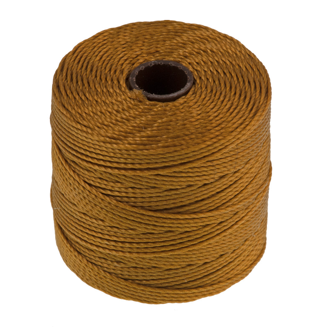 Gold S-Lon Bead Cord 77 Yard Spool .5mm TEX 210